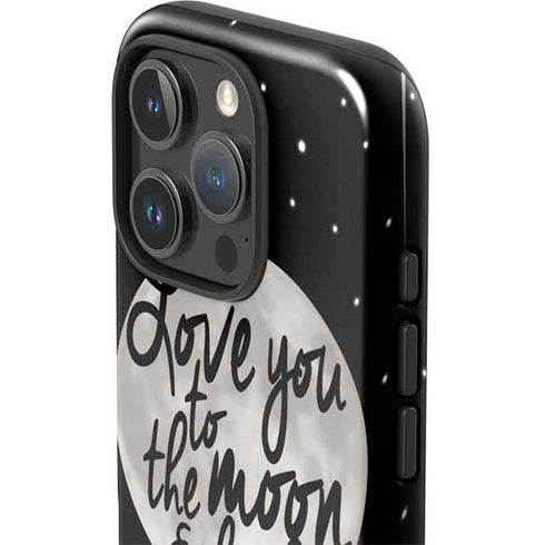 To The Moon And Back BW iPhone 16 Pro Impact Case